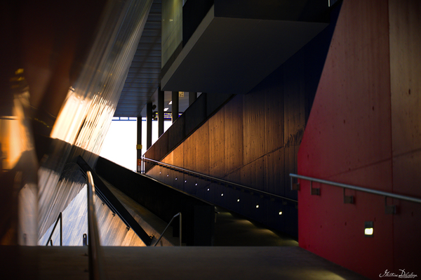 Prilly-Malley's Train Station's Architecture at Sunset