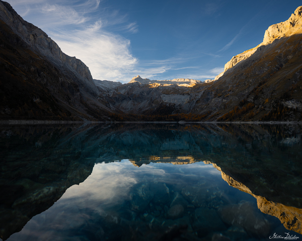 Reflections on Tseuzier Lake