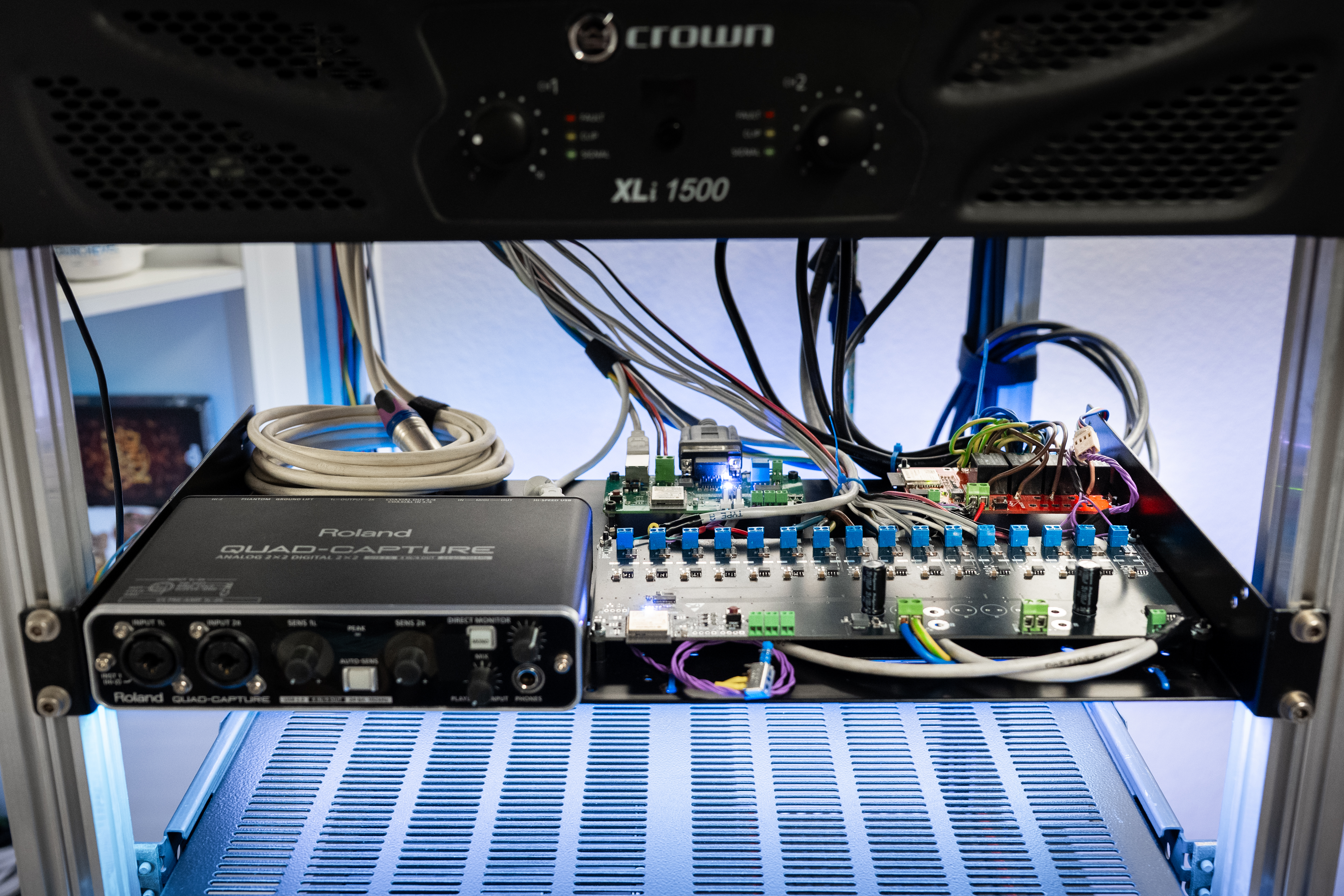 Installed boards in the Rack