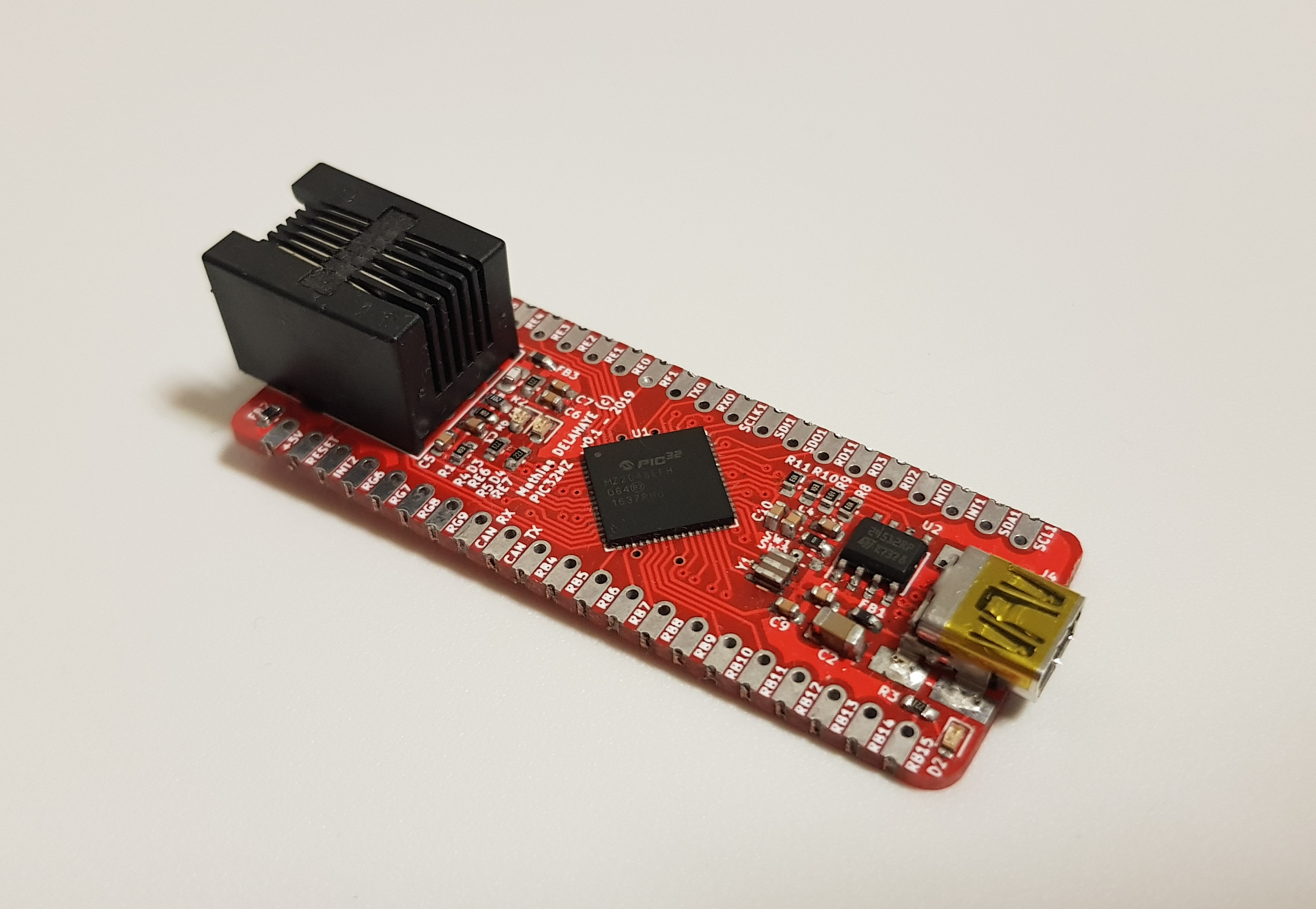 PIC32MZ module assembled